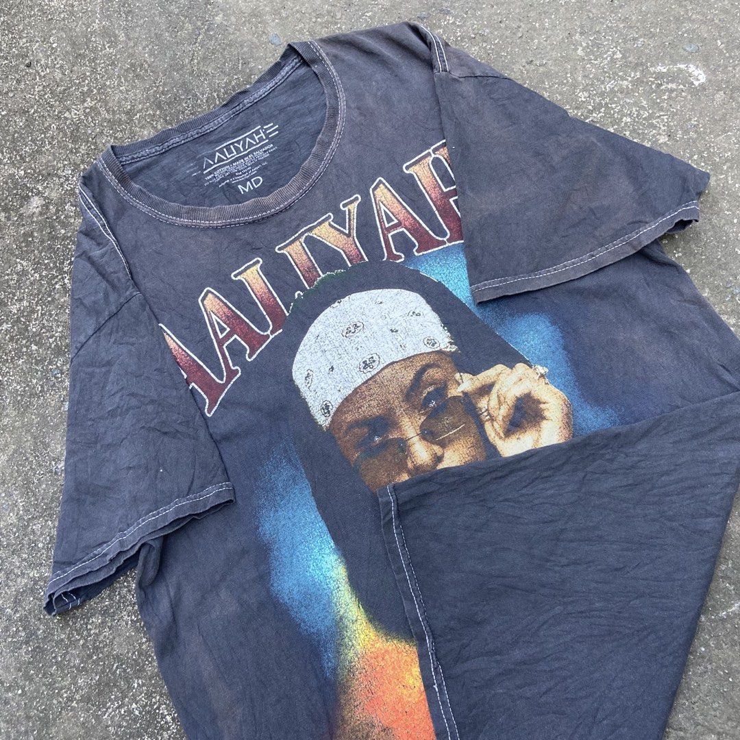 Aaliyah Official Trippy Logo Shirt (Category: Tshirts & Polo Shirts ) located in Angeles City. Submitted by eriellynngotvintage (Listing ID 1469682599, Image 3). Description: 21x28 M on tag Good Condition. See photo for details 350 Angeles City Pampanga.