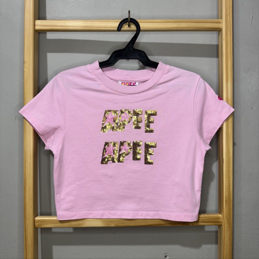 AAPE kids crop top (Category: Babies & Kids Fashion) located in Valenzuela. Submitted by thriftynanay88 (Listing ID 1469638203, Image 1). Description: Size XS on tag, fits 8-10Y.