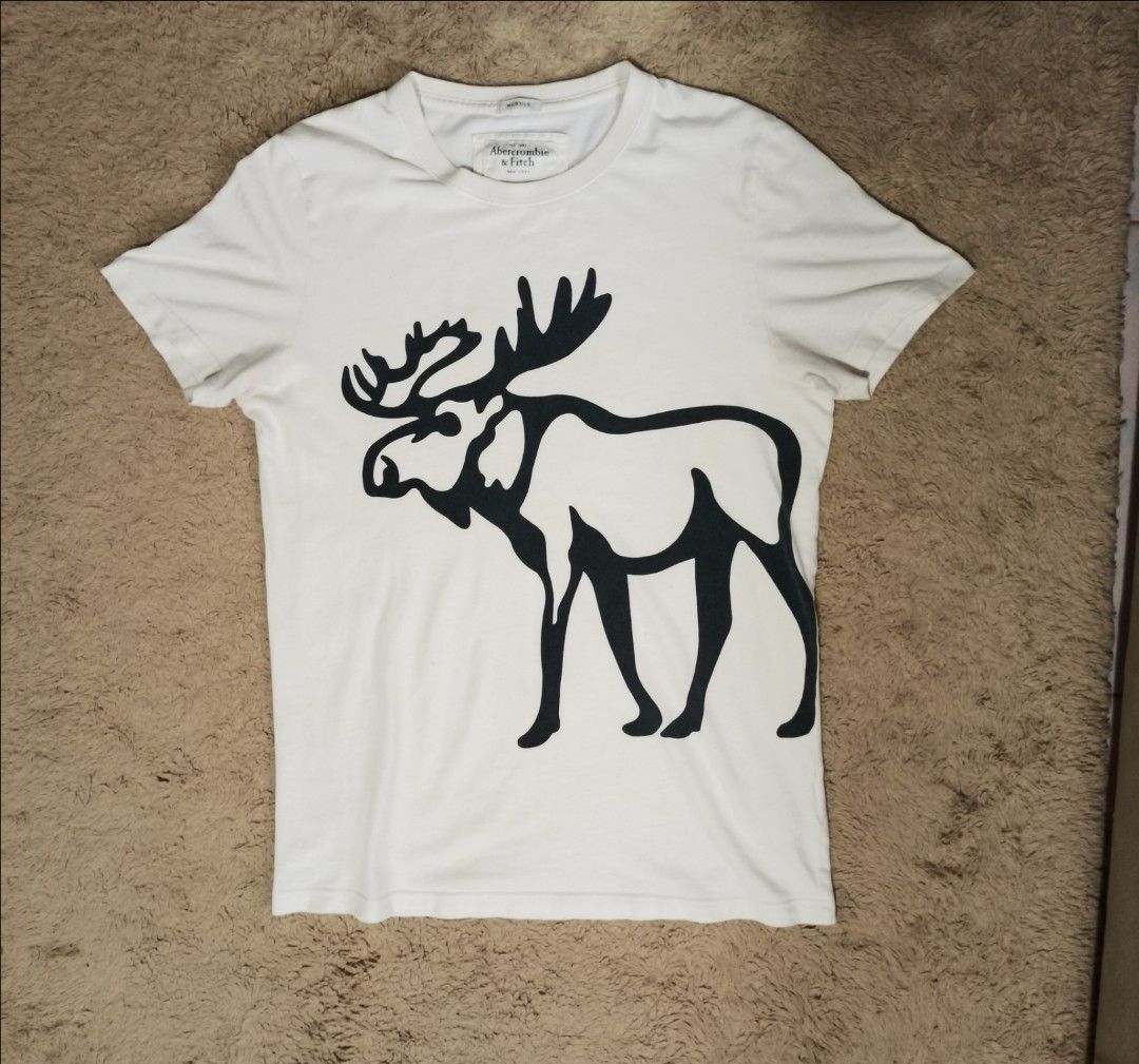 Abercrombie&fitch big logo (Category: Tshirts & Polo Shirts ) located in Manila. Submitted by secretthrift_07 (Listing ID 1469579893, Image 1). Description: Abercrombie&Fitch "MUSCLE FIT" Big moose moose logo -350.