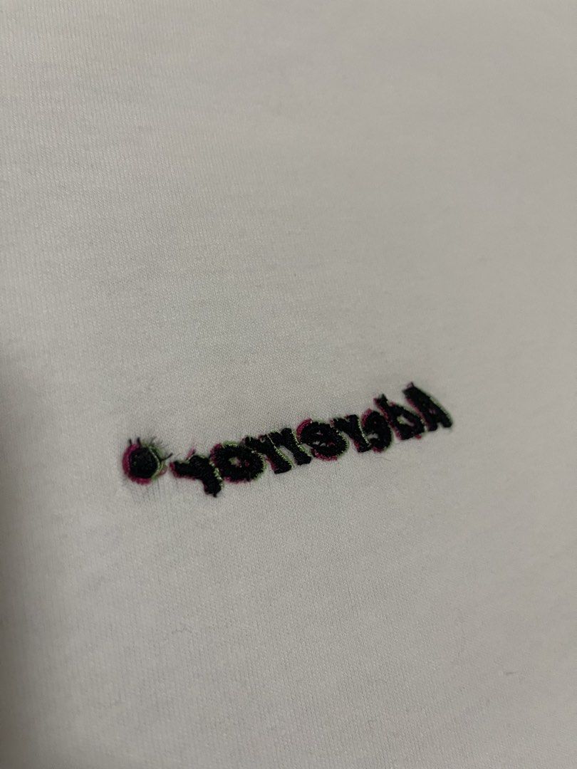 Ader Error Embroidered Tee (Category: Tshirts & Polo Shirts ) located in Bulacan. Submitted by sanjisthrift (Listing ID 1469699831, Image 3). Description: Size XL Width 23.5 Length 30 Excellent Condition 9/10.