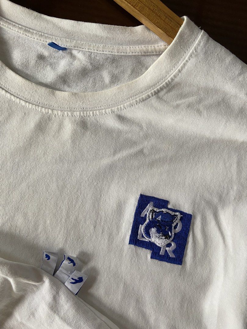 Ader Error X Maison Kitsune (Category: Tshirts & Polo Shirts ) located in Panabo. Submitted by thrifty.red (Listing ID 1469632530, Image 2). Description: width:22 length:27 Large Box Fit 1 pinholes back small need wash.