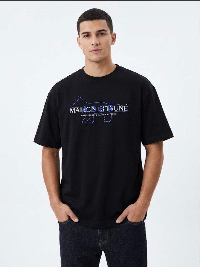 Ader Error x Maison Kitsune T-shirt Black (Category: Tshirts & Polo Shirts ) located in Cebu City. Submitted by gabgaaab (Listing ID 1469598113, Image 1). Description: - Ader Error x Maison Kitsune T-shirt Black - Excellent Condition - Color: Black | Rate: 10/10 - Material: 100% Cotton - Fit: Relaxed fit with dropped shoulders - Measurements (flat): Width 24.5 inches, Length 31 inches - Actual pics posted.