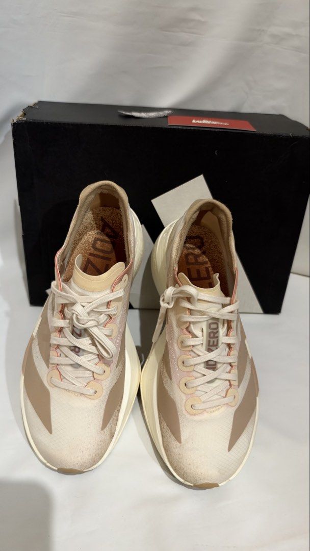 Adidas Adizero Adios Pro 4 (Category: Sneakers) located in San Fernando. Submitted by luxchic_pampanga (Listing ID 1469603039, Image 1). Description: original used twice (total of 5km only) w box purchased from walk with us on ig originally bought for ₱11,500 no issue.