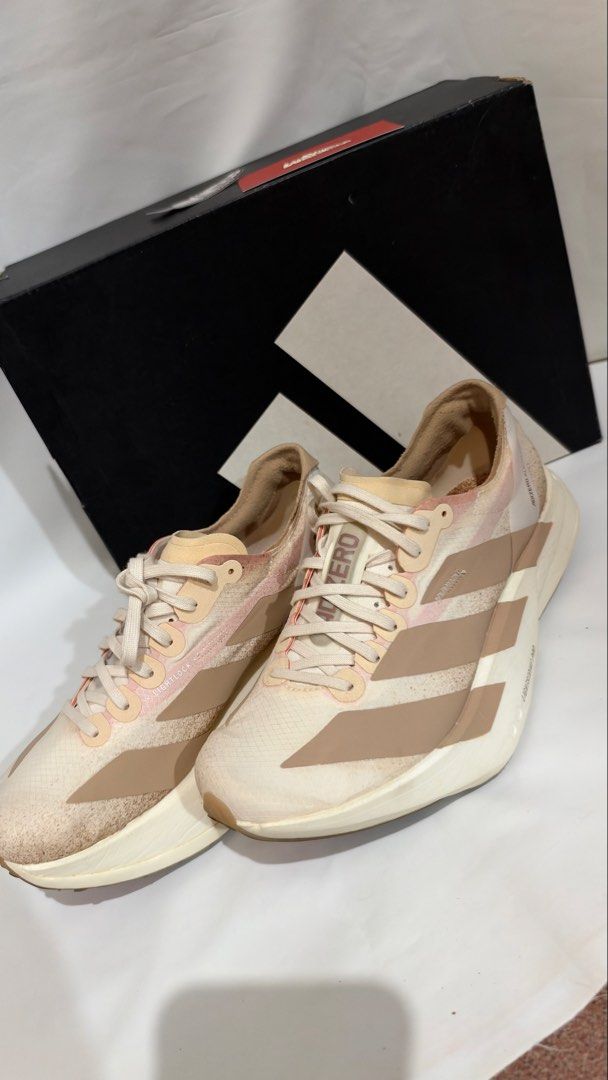 Adidas Adizero Adios Pro 4 (Category: Sneakers) located in San Fernando. Submitted by luxchic_pampanga (Listing ID 1469603039, Image 2). Description: original used twice (total of 5km only) w box purchased from walk with us on ig originally bought for ₱11,500 no issue.