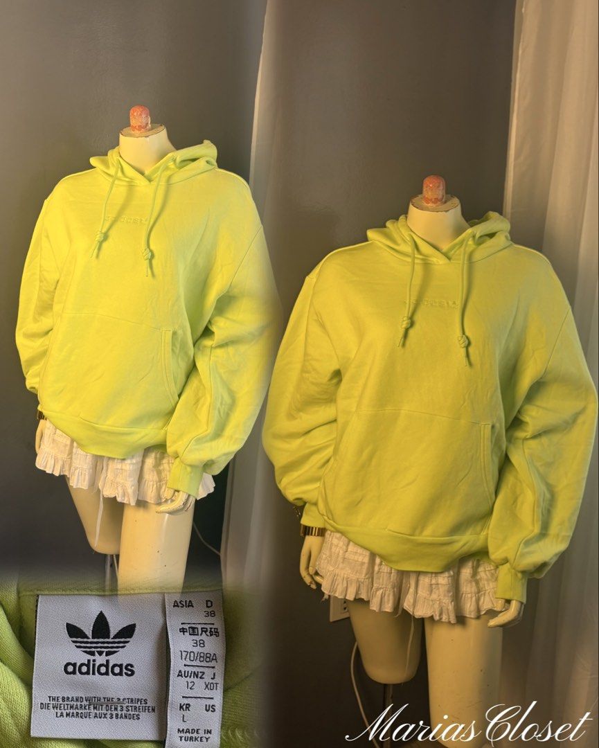 ADIDAS NEON GREEN HOODI (Category: Coats, Jackets and Outerwear) located in Baguio. Submitted by mariascloset.ph (Listing ID 1469577634, Image 2). Description: OPEN FOR SHIPPING VIA JNT.
