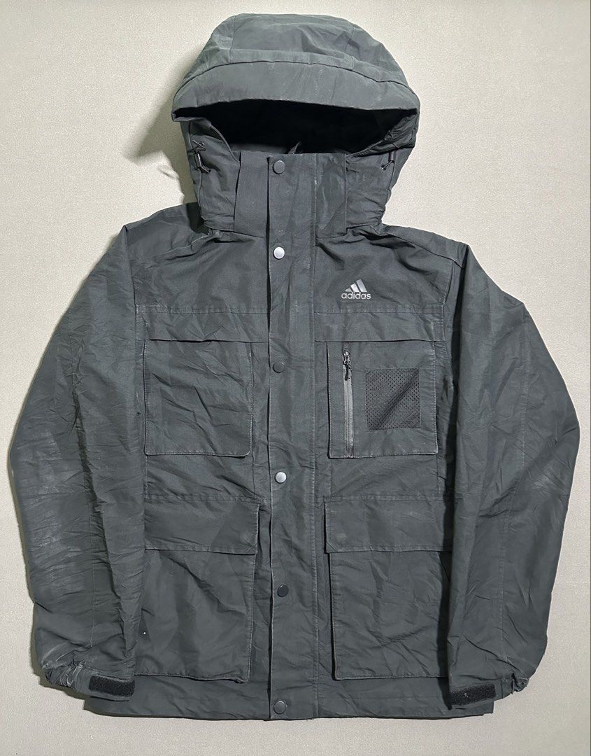 Adidas PRSVE Jacket (Category: Coats, Jackets and Outerwear) located in Bacolod City. Submitted by dannnsoy (Listing ID 1469643633, Image 1). Description: Adidas PRSVE Jacket •In very good condition •Dimension: 21.5” x 27.5” •Issue: Fading, signs of usage and missing puffer inner jacket •Price: 699 only 📍Note: Color may vary to due lighting and camera resolution. .
