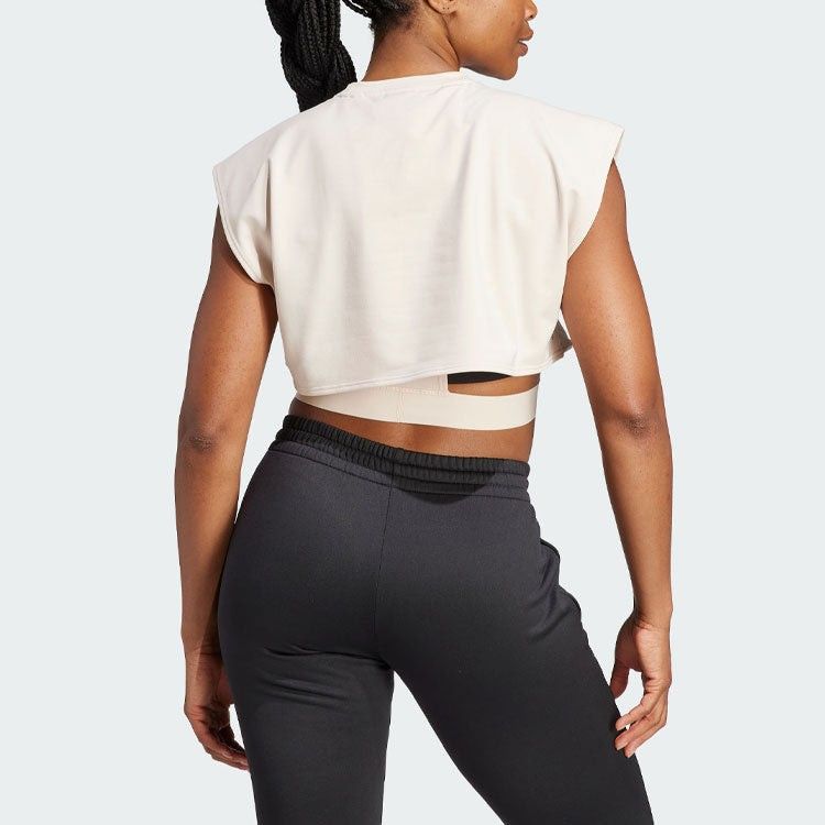 Adidas Training Crop Top White (Category: Activewear) located in Kabankalan. Submitted by stylesavy (Listing ID 1469629504, Image 2). Description: - Brand: Adidas -w16.5 x L21 (Large on tag) - Color: Off-White - Style: Training crop top / sleeveless cap cut - Neckline: Crew neck with interior training branding - Design: Elastic underband with trendy cutout back - Material: Lightweight athletic fabric - Condition: Excellent / Brand New - Perfect f
