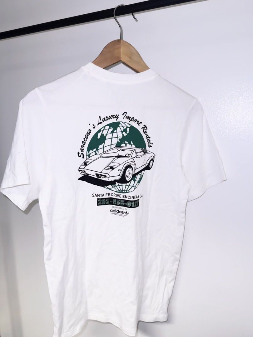 Adidas White Graphic T-Shirt (Category: Tshirts & Polo Shirts ) located in Quezon City. Submitted by coolmomma (Listing ID 1469739002, Image 1). Description: Good as new Length 27 in..