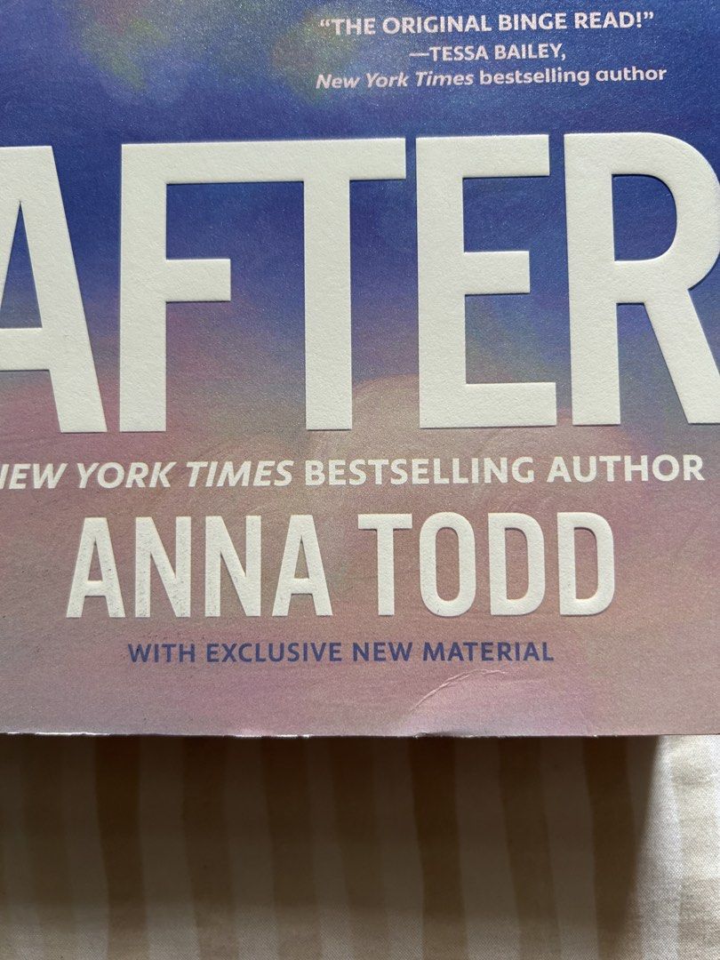 After by Anna Todd (Category: Storybooks) located in Cavite. Submitted by mgmm17 (Listing ID 1469579754, Image 2). Description: Please see photos for the flaws, yung sa baba lang naman ng cover Sprayed edges Limited edition.