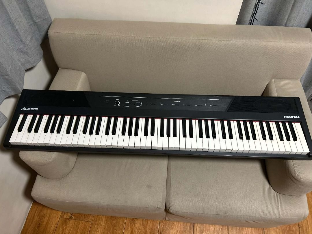 Alesis 88-Key Digital Piano with Full-Sized Keys (Category: Musical Instruments) located in Caloocan City. Submitted by gerald_de_castro (Listing ID 1469689486, Image 2). Description: Alesis 88-Key Digital Piano with Full-Sized Keys For Sale! For Sale! ✅ All Keys Operational ✅ Touch response ✅ Semi weighted keys ✅ 110/100V Power Supply (W/ Transformer) ✅ Chorus button ✅Free sustain pedals! Piano Overall Condition 9/10 🎹 RFS: Need Funds 📍 Santol