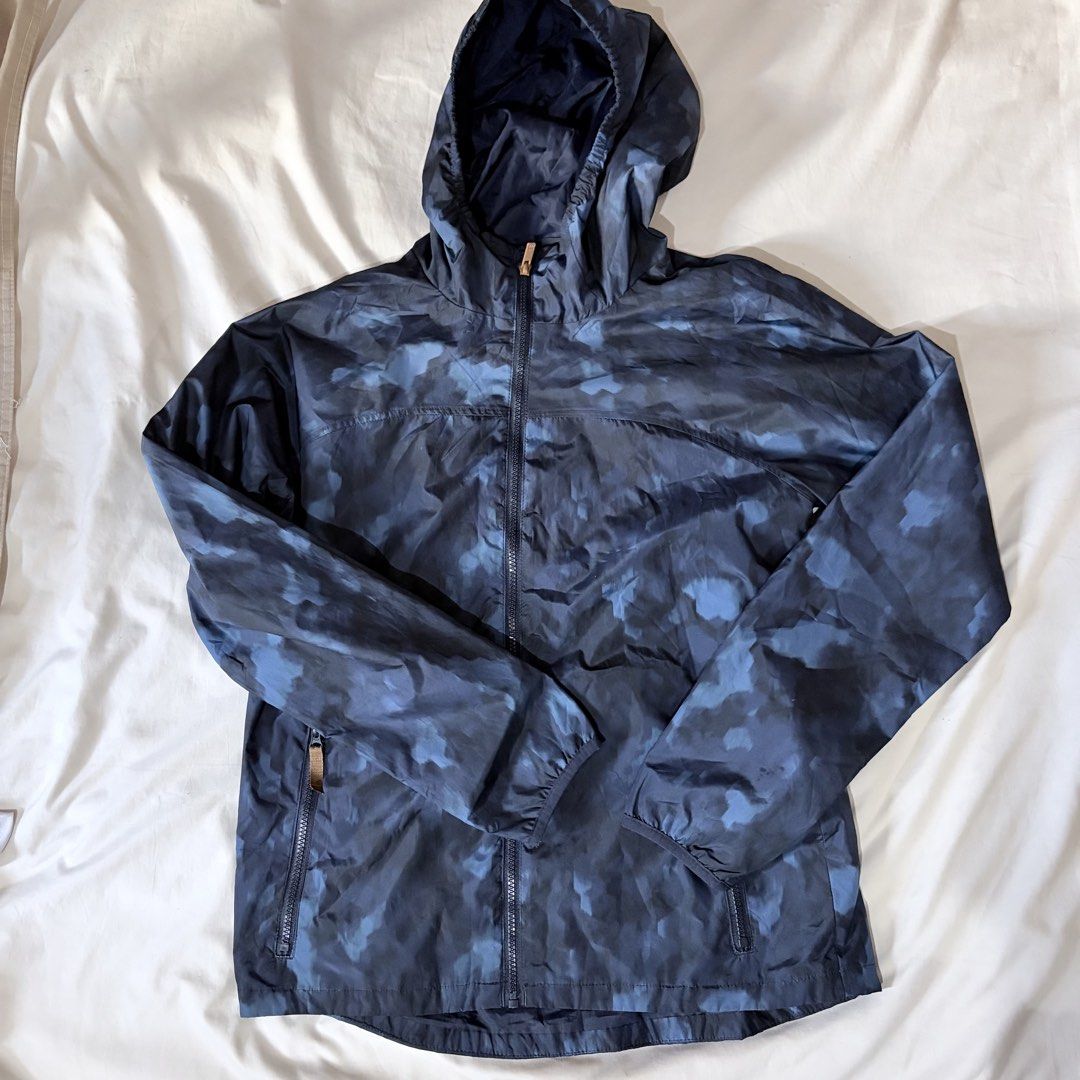 All in Motion Water and Wind Resistant Camo Jacket (Category: Coats, Jackets and Outerwear) located in Quezon City. Submitted by angelajuliet__ (Listing ID 1469620470, Image 1). Description: - Brand/Model: All in Motion Active Jacket - Color/Pattern: Navy blue camouflage - Design: Hooded with full front zip closure and secure zipped side pockets - Weather Protection: Built water and wind resistant for outdoor activities - Portability: Lightweight