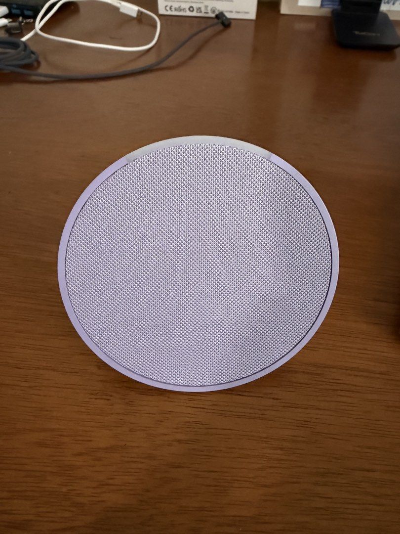 Amazon Echo Pop Purple Smart Speaker (Category: Soundbars, Speakers & Amplifiers) located in Pasig City. Submitted by bubu8282 (Listing ID 1469614198, Image 2). Description: - Model: Amazon Echo Pop - Color: Charming Light Purple - Design: Compact smart speaker with a clean fabric mesh front and smooth matte finish - Controls: Volume up/down buttons and microphone mute button on top - Features: Built-in Alexa for playing music and controlling sma