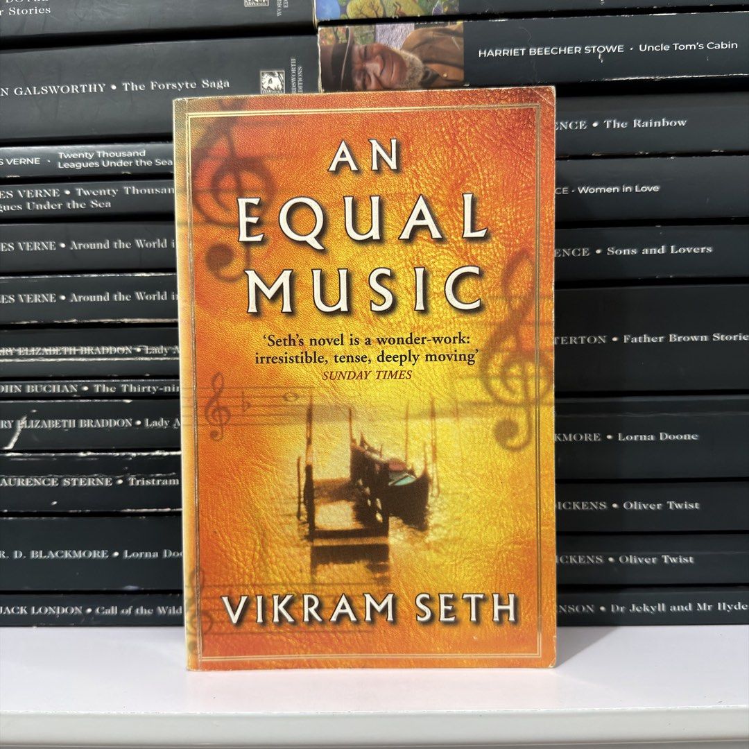 An Equal Music by Vikram Seth Paperback Novel (Category: Storybooks) located in Lingayen. Submitted by readwjane (Listing ID 1469592257, Image 1). Description: - Title & Author: An Equal Music by Vikram Seth - Format: Paperback edition - Design: Striking orange cover with musical notes - Condition: Clean pages, well-maintained - Genre: Ideal for fans of literary fiction and romance - Shipping: Fast shipping and carefully packed.