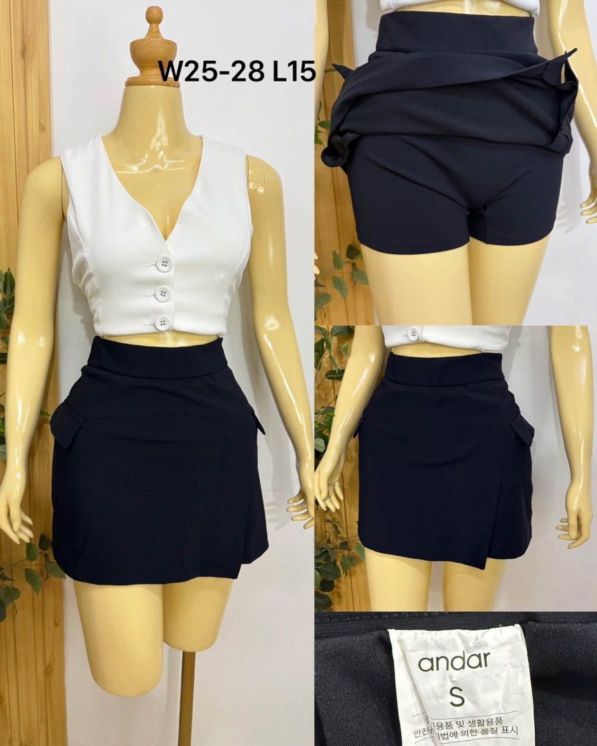 andar Black Skort Size S (Category: Skirts) located in Tagum. Submitted by bernardino49694 (Listing ID 1469701243, Image 1). Description: - Color: Classic Black - Size: Small - Fit: High-waist design for a flattering look - Comfort: Built-in shorts underneath for extra security and coverage - Practicality: Includes handy side pockets.