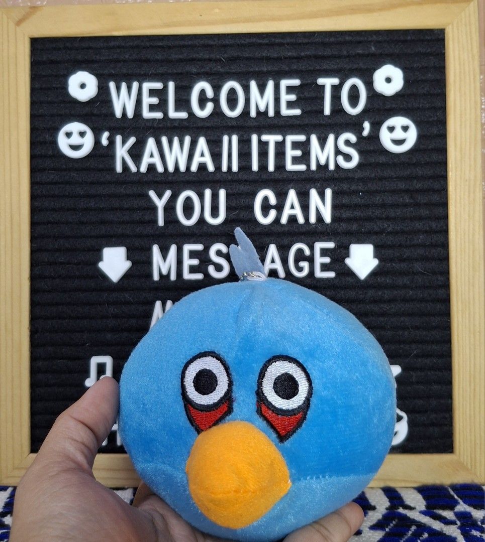 Angry Birds Blue Charm Plush Toy (Category: Plushies & Soft Toys) located in Bulacan. Submitted by kawaii_items_stuffed_toys (Listing ID 1469742340, Image 1). Description: Brand new From japan box Flaws (Cut Etiketa) Angry Birds Blue Charm/Keychain Height 5inches/13cm Just message me if you ever want to see more pictures of the item, I'm more than glad to assist you. 📌Location: San Jose Del Monte Bulacan, Philippines 🛵Shipping: Flash/Lalamove �