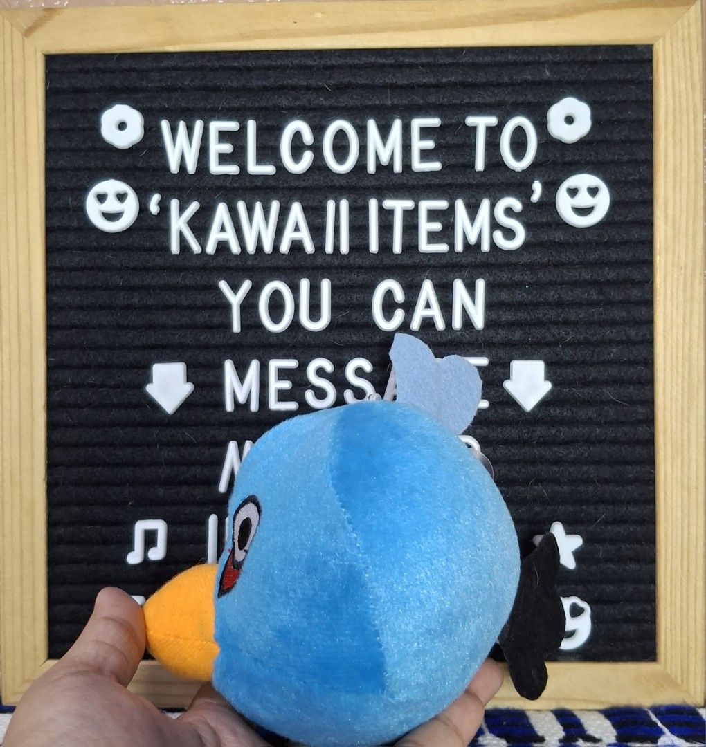 Angry Birds Blue Charm Plush Toy (Category: Plushies & Soft Toys) located in Bulacan. Submitted by kawaii_items_stuffed_toys (Listing ID 1469742340, Image 2). Description: Brand new From japan box Flaws (Cut Etiketa) Angry Birds Blue Charm/Keychain Height 5inches/13cm Just message me if you ever want to see more pictures of the item, I'm more than glad to assist you. 📌Location: San Jose Del Monte Bulacan, Philippines 🛵Shipping: Flash/Lalamove �