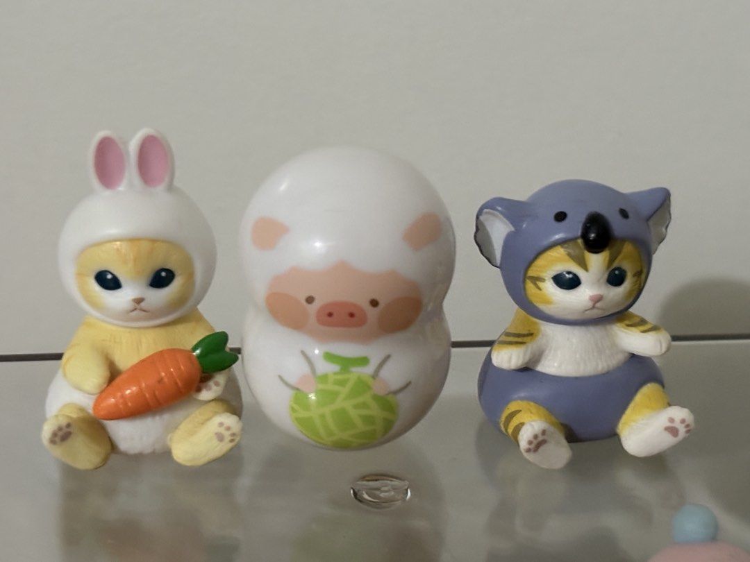 Animal Figurine Set (Random) (Category: Designer & Blind Box Toys) located in Taguig. Submitted by dhr.declutter (Listing ID 1469714119, Image 1). Description: Decluttering! 🎀 - Set of 3 cutie mofusand and lulupig bought from Hong Kong - Buy it individually (PHP350) or set of 3 (PHP1000) .