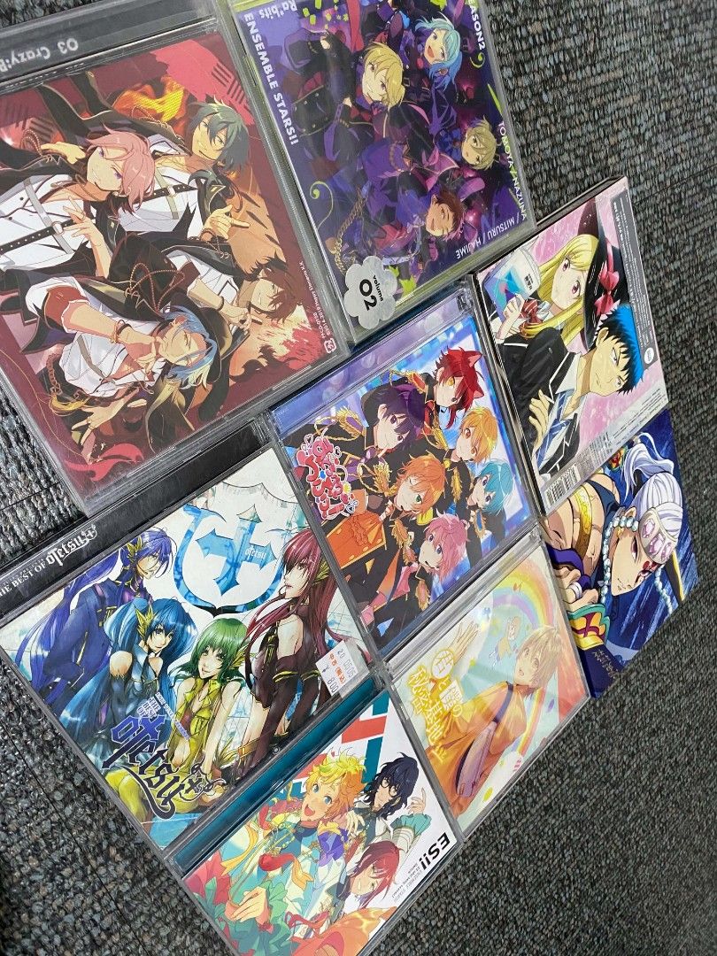 Anime Soundtrack Music CD Bundle (Category: CDs & DVDs) located in Quezon. Submitted by ron_espelita (Listing ID 1469572813, Image 2). Description: - Bundle of popular anime and game music CDs - Includes titles from Ensemble Stars, Demon Slayer, and more - Features multiple artist albums and idol song series - Plastic jewel cases are intact and well-maintained - Great addition for music collectors and anime fans - RUSH SALE / PM for inquiries!.