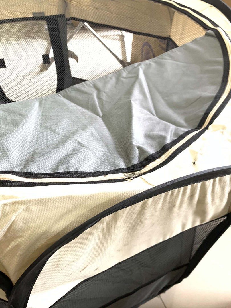 ANKO Foldable Medium Pet Playpen (Category: Homes & Other Pet Accessories) located in Pasay City. Submitted by meostore (Listing ID 1469641531, Image 2). Description: ANKO Foldable Medium Pet Playpen -Approx meas.: H 23” x D 32” (inches) -Brand: ANKO -Sizing: Medium - Large -Made of polyester lining material -Folds flat for quick storage and easy transport -Suitable for inside the house or use indoors -Iron wire/frame + breathable mesh panels NOT