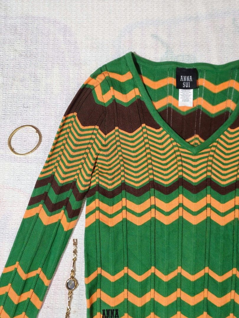 ANNA SUI Knitted Sweater (Category: Longsleeves) located in Manila. Submitted by vintage_revo.ph (Listing ID 1469576380, Image 3). Description: 👕Top Mine: ₱ 699 ‎ ‎🛍 + Shipping fee ‎✨️ PLEASE READ guidelines before buying ‎📷 Once acknowledged “yours” please dm me your order form + screenshot of the item.