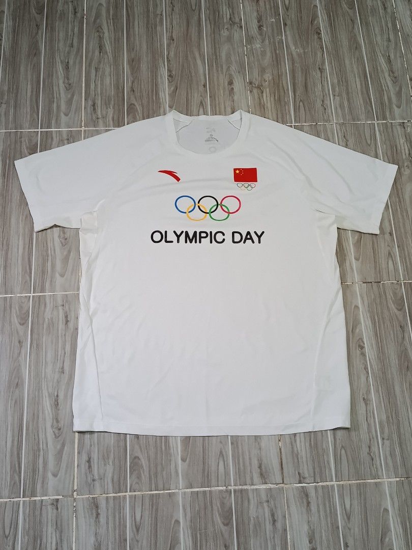 ANTA OLYMPIC DAY DRIFIT TSHIRT (freeshipping) (Category: Activewear) located in Quezon City. Submitted by gyl-stop (Listing ID 1469649772, Image 1). Description: free shipping 24.5x 29.5 excellent condi cr: 9.5/10 issue: none.