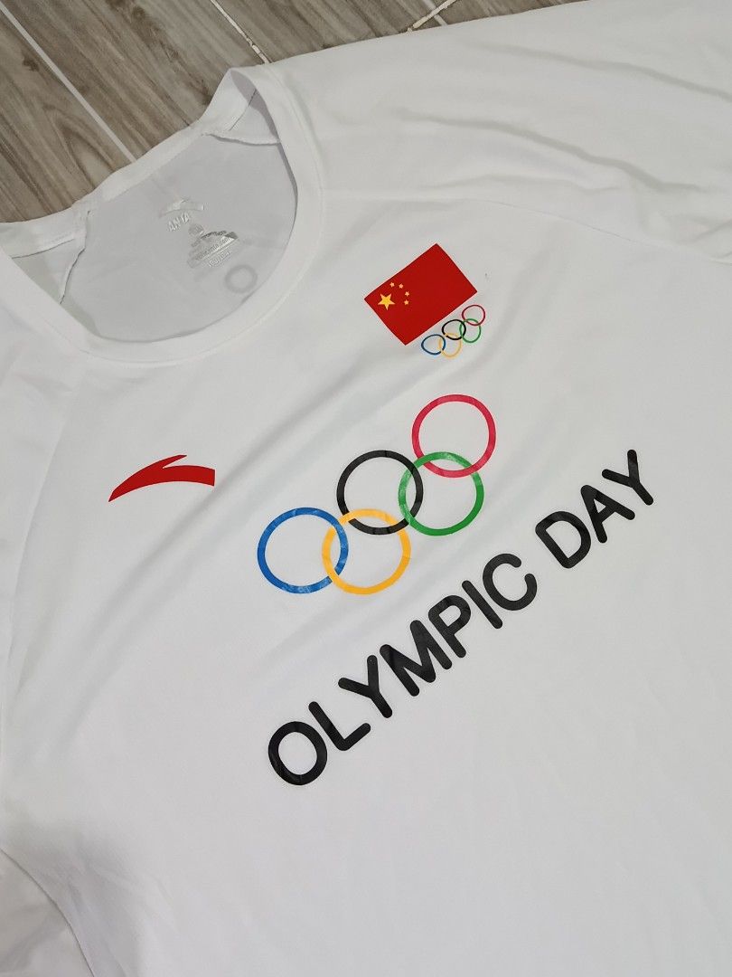 ANTA OLYMPIC DAY DRIFIT TSHIRT (freeshipping) (Category: Activewear) located in Quezon City. Submitted by gyl-stop (Listing ID 1469649772, Image 2). Description: free shipping 24.5x 29.5 excellent condi cr: 9.5/10 issue: none.