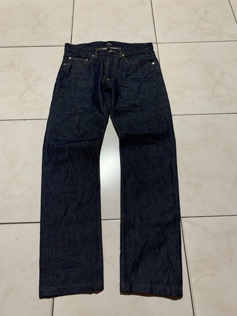 APC Selvedge Hard Denim Jeans Button Fly (Category: Jeans) located in Kabacan. Submitted by mansourrrrrr (Listing ID 1469701563, Image 1). Description: APC Selvedge Hard Denim Jeans Button Fly Waistline: 31-32 Length: 40 Leg Opening: 7 Excellent Condition No issue/flaws.