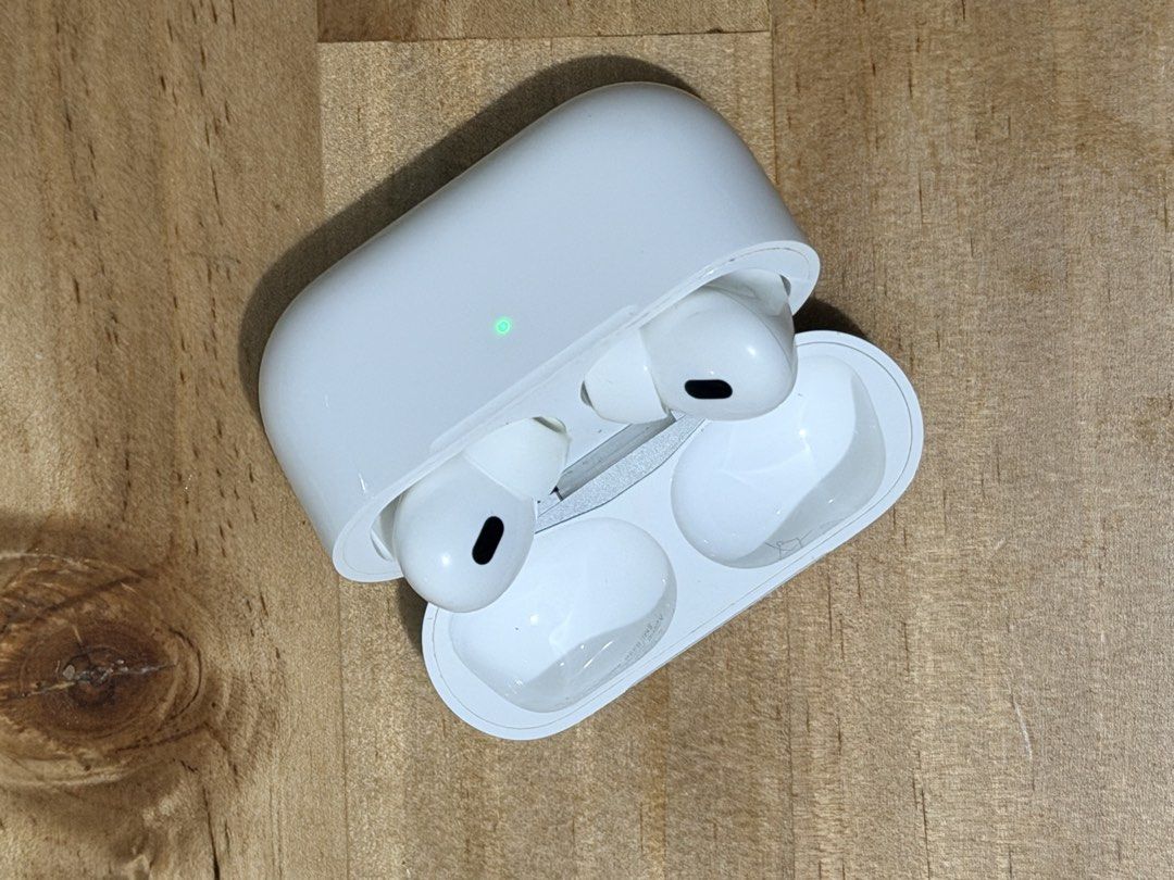 Apple AirPods Pro 2nd Generation USB-C (Category: Headphones & Headsets) located in Makati City. Submitted by jacaflo (Listing ID 1469700041, Image 2). Description: - Authentic Apple AirPods Pro 2nd Generation - MagSafe Charging Case with USB-C connectivity - Fully functional with working charging status light - Comes with original retail box - Ear tips included and attached - Exterior shows only minimal handling marks - Slightly Negotiable - Mee