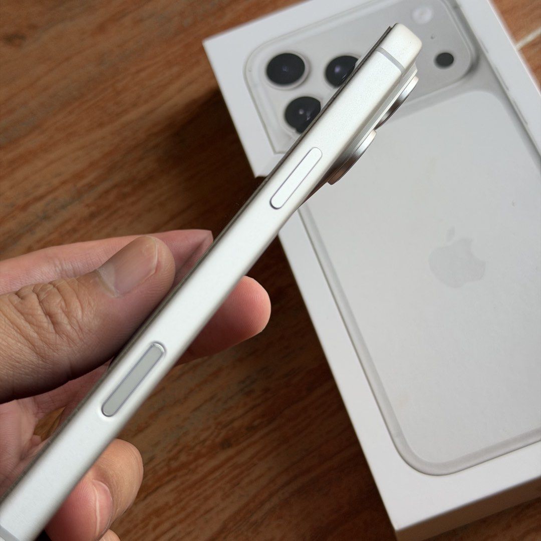 Apple iPhone 17 Pro Max Silver 512GB (Category: iPhone 17 Series) located in Pasay City. Submitted by outmonkeys (Listing ID 1469609186, Image 3). Description: 📱 FOR SALE: iPhone 17 Pro Max 512GB ✨ Unit Details: * Model: iPhone 17 Pro Max * Storage: 512GB * Color: Silver 🤍 * Factory Unlocked (Physical SIM + eSIM) * Battery Health: 92% * Battery Cycle Count: 305 * Condition: 99% Smooth * Complete with Original Box and Cable ✅ Fully functional ✅ 