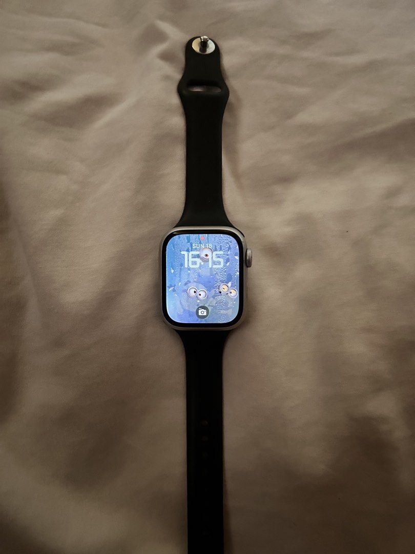 Apple Watch Series 7 (Category: Wearables & Smart Watches) located in Angeles City. Submitted by santinor0616238 (Listing ID 1469663989, Image 1). Description: Apple Watch Series 7 41MM Starlight 81% Battery Health Minor Scratches on side No Issues Inclusions: Watch, 3 straps, 2 chargers Angeles Area .
