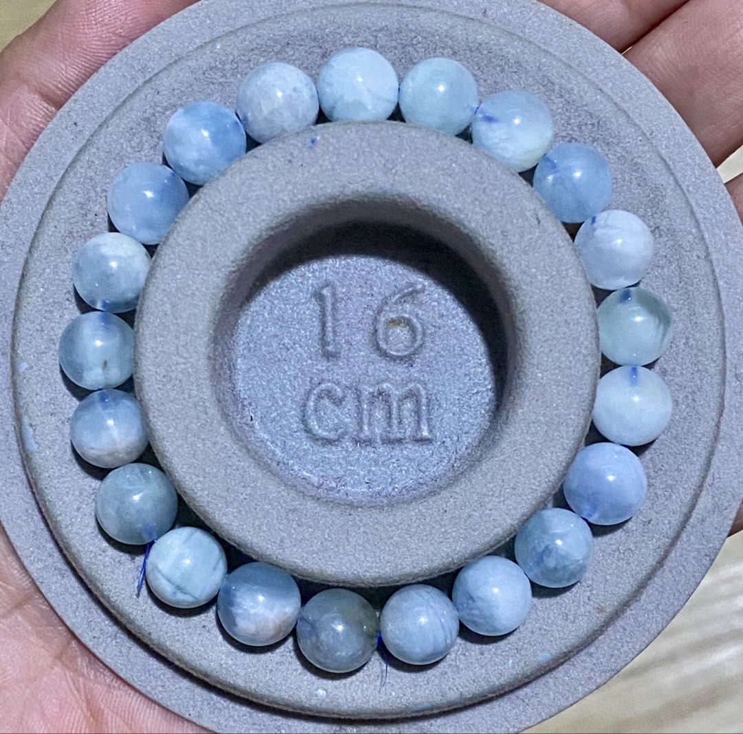 Aquamarine Stretch Bracelet (Category: Bracelets) located in Pasig City. Submitted by talaversify (Listing ID 1469729203, Image 3). Description: Semi-precious stone: Aquamarine Stone size: 9mm Wrist size: 16cm 💠 Natural stone 💠.