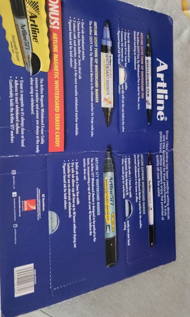 Artline white board markers (Category: Looking For) located in Quezon City. Submitted by puremountain_a8c3b6 (Listing ID 1469630217, Image 2). Description: Brandnew sealed from australia . i have extra supply.