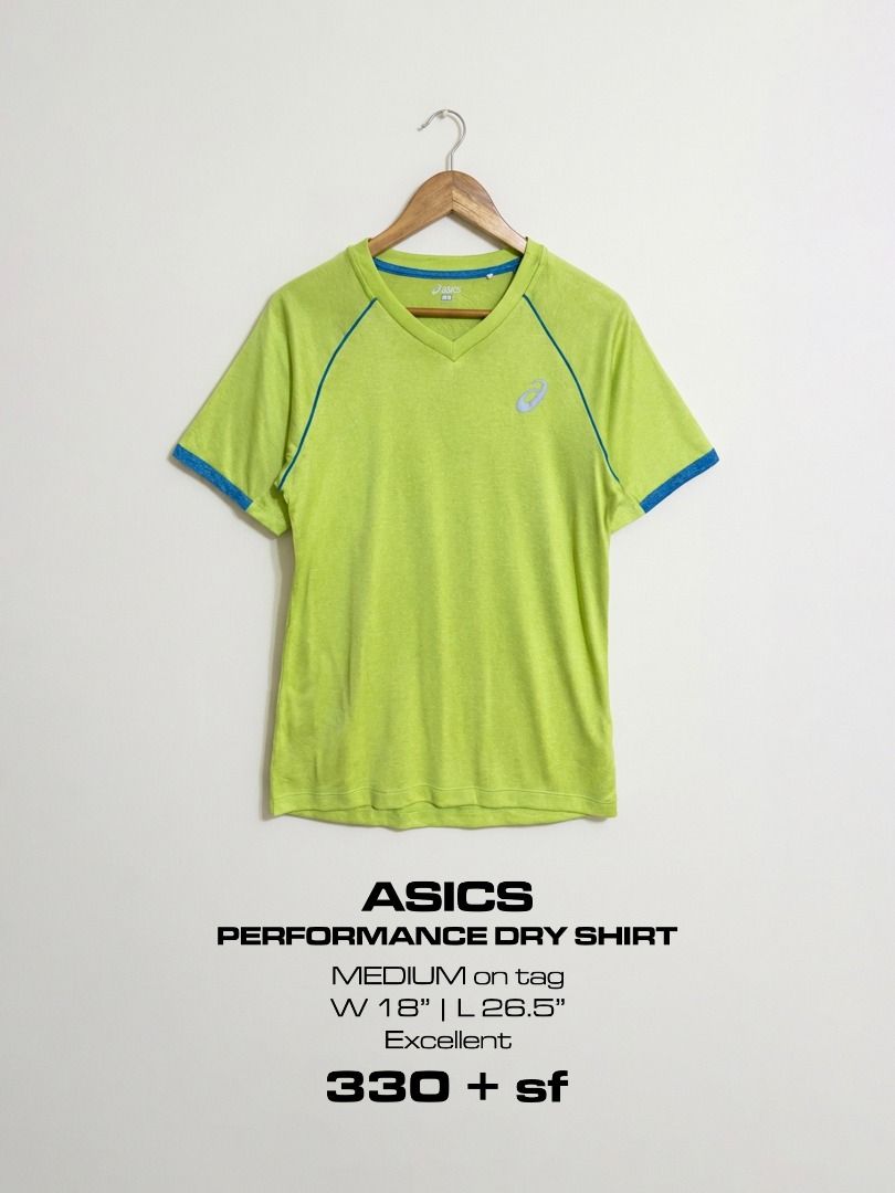 Asics Performance Dry Active Shirt (Category: Tshirts & Polo Shirts ) located in Cadiz. Submitted by thespotcdz (Listing ID 1469590624, Image 1). Description: Medium on tag Width 18" Length 26.5" Excellent condition.