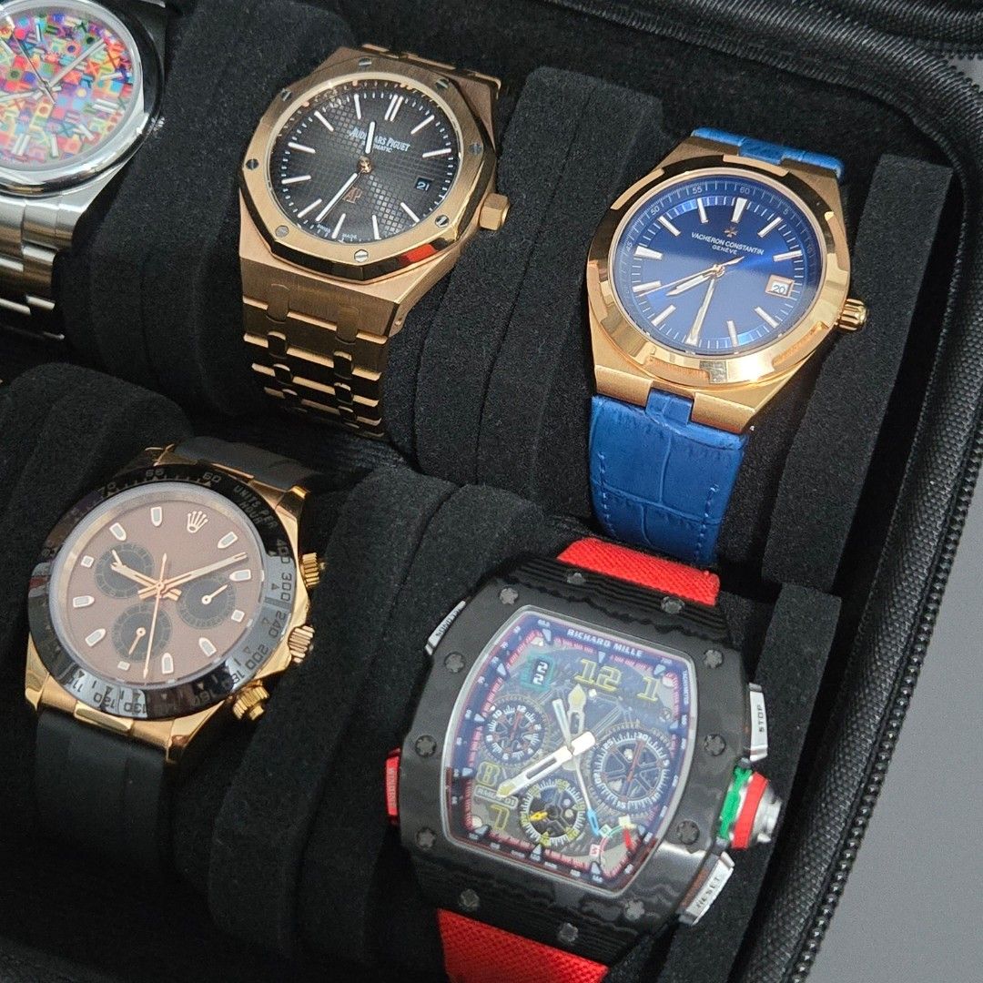 Assorted Watches (Category: Men's Watches) located in Quezon City. Submitted by flipandfind (Listing ID 1469586910, Image 3). Description: - sold as is, no box, watch only - lowest priced watches are from 1.5k to 14k - dm me for price list, and detailed photos if u buy 2, I'll give the patek for free.