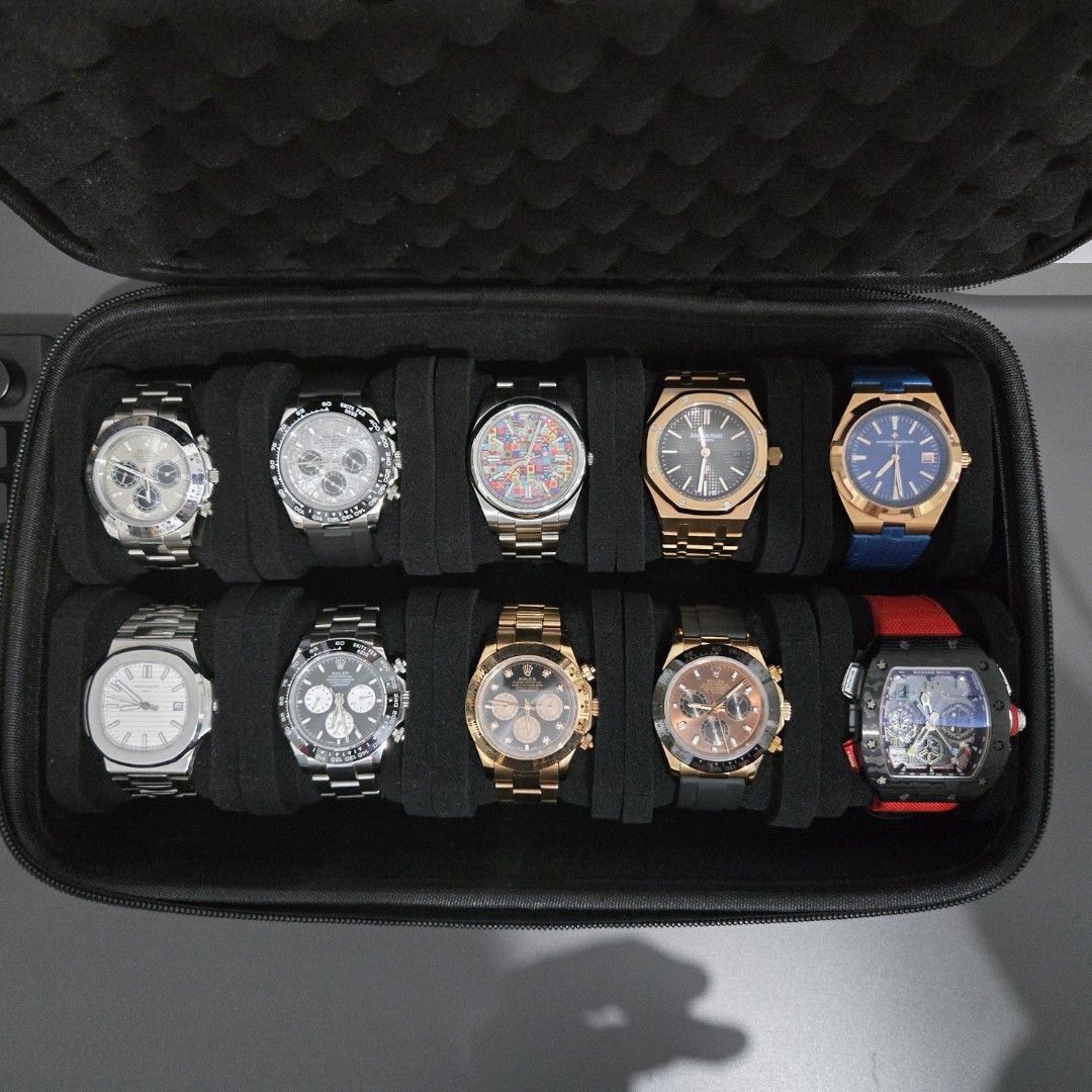 Assorted Watches (Category: Men's Watches) located in Quezon City. Submitted by flipandfind (Listing ID 1469586910, Image 1). Description: - sold as is, no box, watch only - lowest priced watches are from 1.5k to 14k - dm me for price list, and detailed photos if u buy 2, I'll give the patek for free.