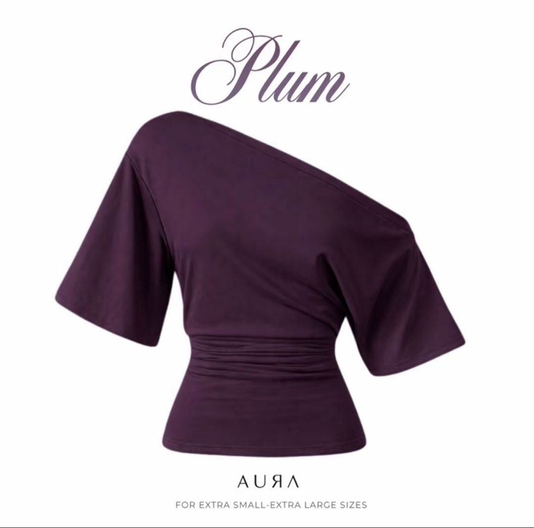 Aura Olivia Batwing Casual Top: Plum Large (Category: Blouses) located in Manila. Submitted by whosc3lyx (Listing ID 1469734358, Image 1). Description: RFS: too tight, ayoko nang fitted style - kasya sya, yes, for reference I’m bust 38, waist 35 , weight 70kg bought it for ₱298 selling for ₱220 + sf - never been used my loc: Santa Cruz, Manila | Blumentritt MOP: Gcash, Maribank, BPI.