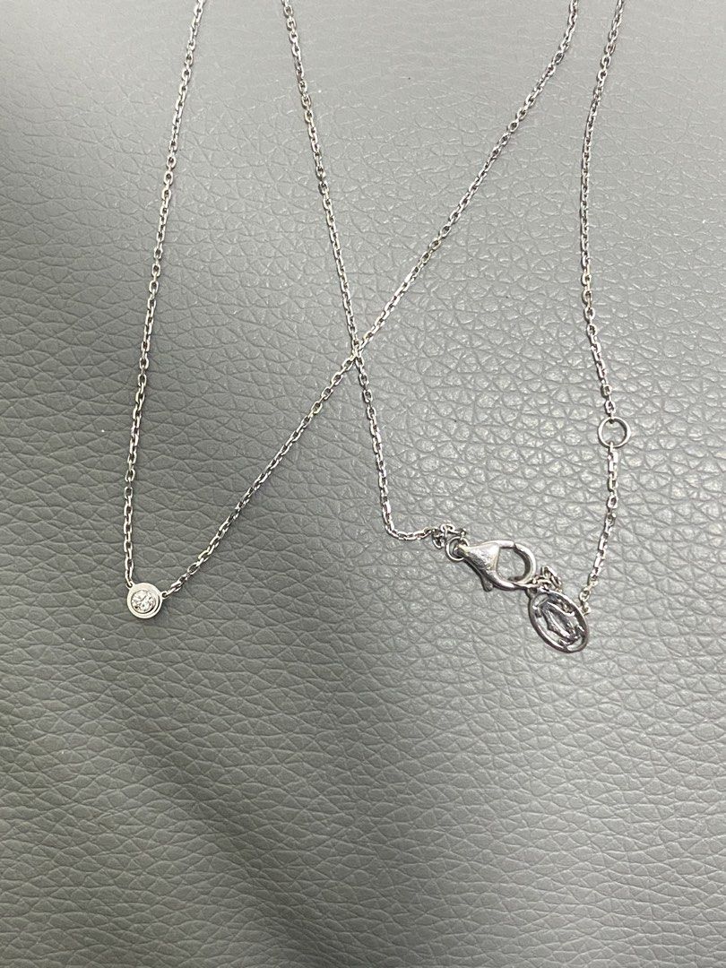 Auth CARTIER D'AMOUR, DIAMOND, MINI MODEL (Category: Necklaces) located in Quezon. Submitted by queenlux15 (Listing ID 1469614187, Image 2). Description: Authentic 💯 CARTIER D’AMOUR PENDANT, DIAMOND, MINI MODEL White gold Necklace only with provided box Cleaned at cartier GB.