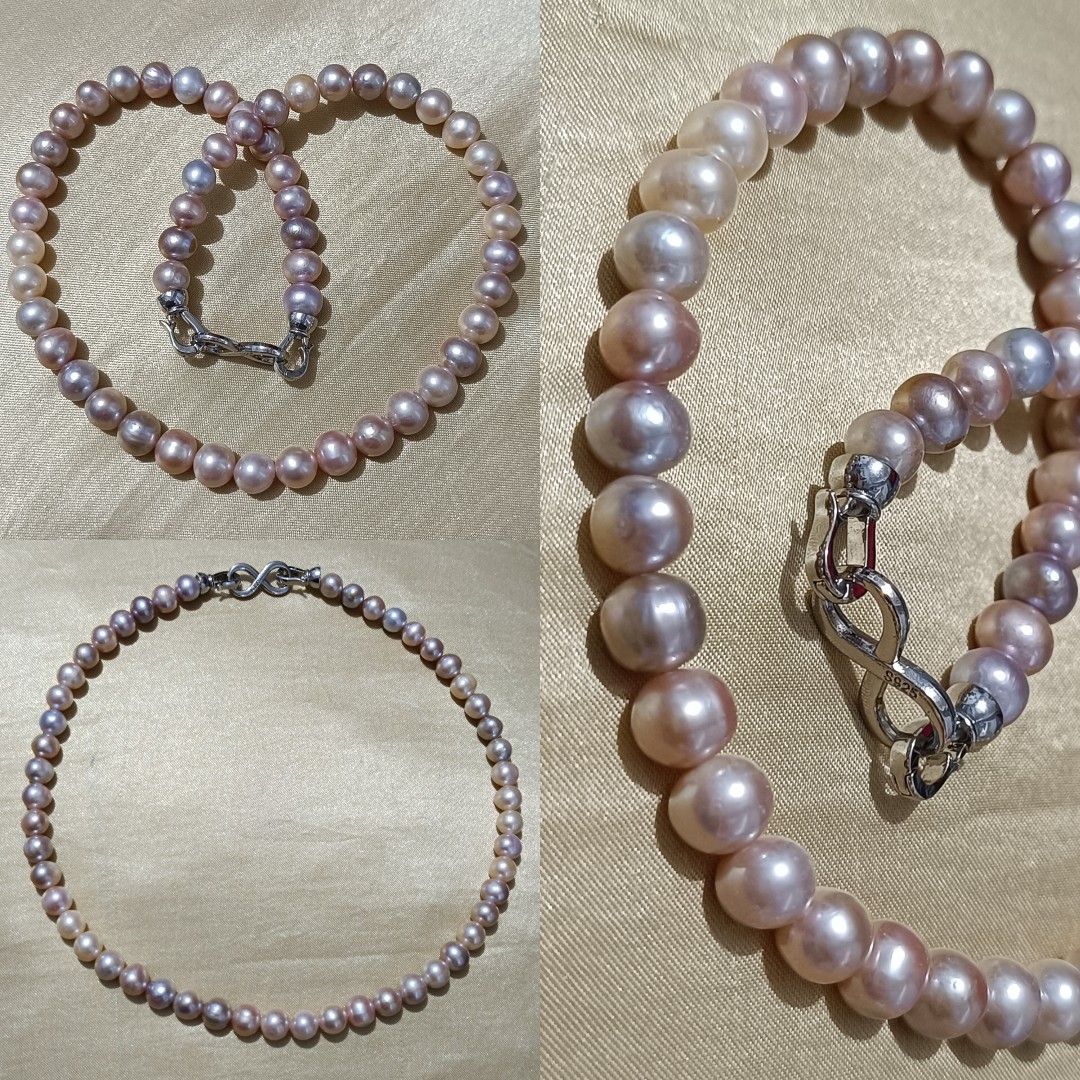 Authentic multishade freshwater pearl classic elegant necklace (Category: Necklaces) located in Imus. Submitted by luxegemjewels (Listing ID 1469635633, Image 1). Description: 🦪This elegant pearl necklace is the perfect addition to your jewelry collection. Composed of a series of carefully selected natural pearls, each pearl radiates a unique luster and hue, ranging from warm gold to soft pink, lavender, showcasing the artistry of nature. Elevat