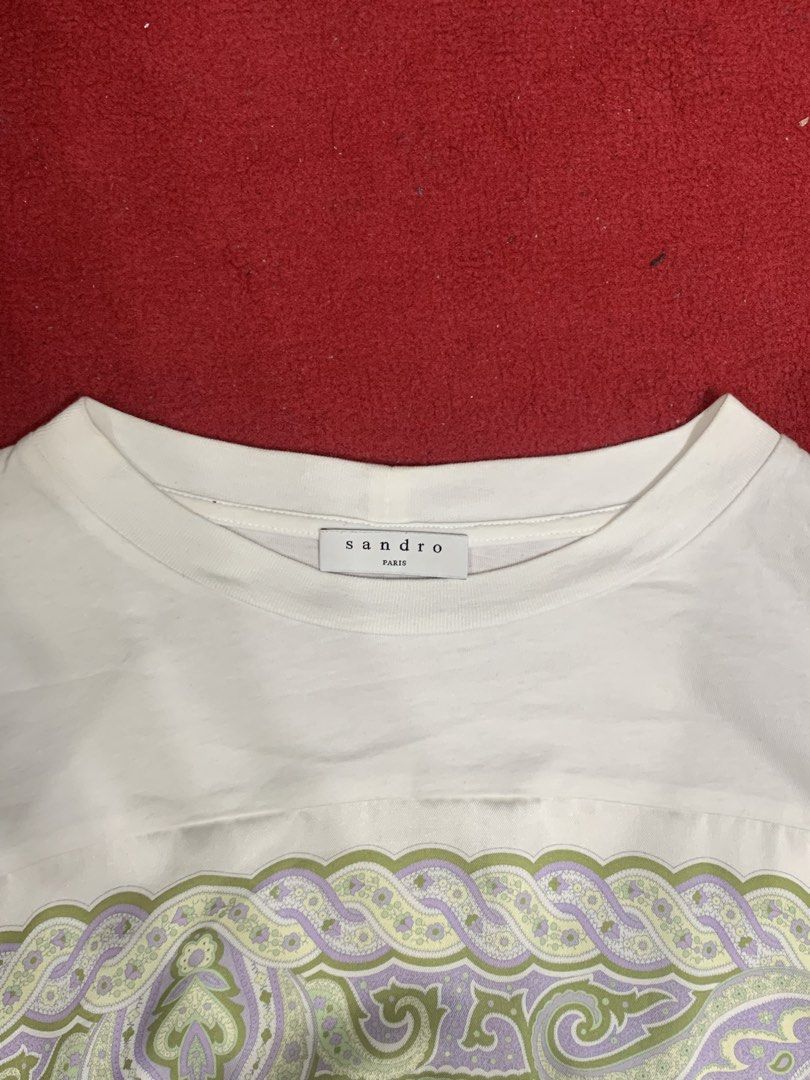 Authentic Sandro Paris Paisley Silk Shirt (Category: Shirts) located in Manila. Submitted by archivo (Listing ID 1469737843, Image 3). Description: Details: - Size: S - Rate: 10/10 - Condition: Mint - Issue/s: None.