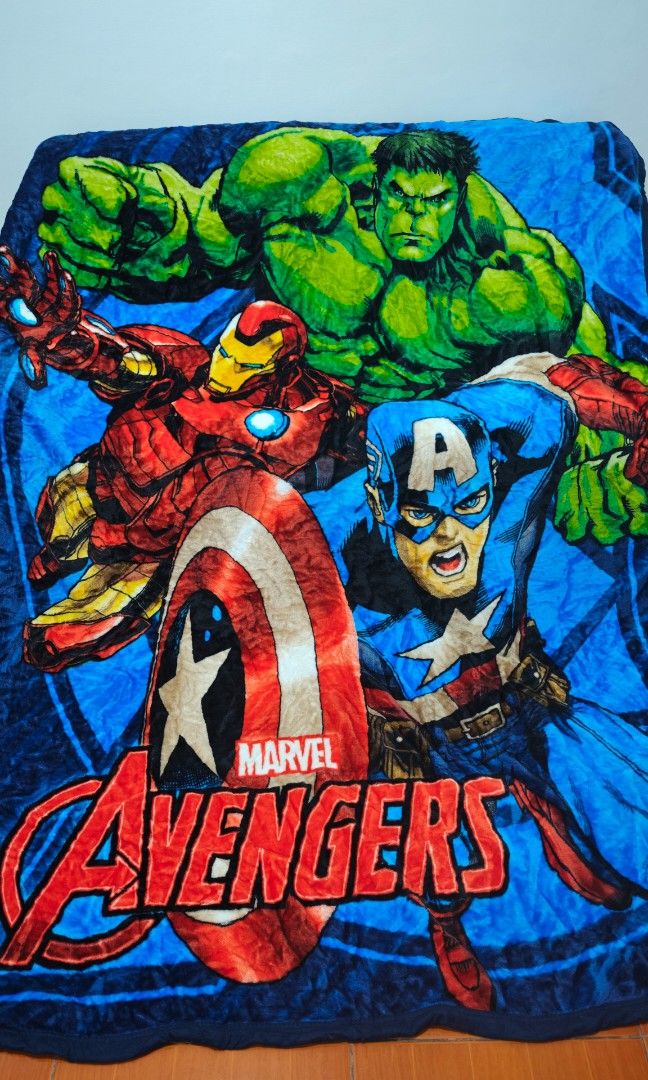 Avengers Fur Fleece Blanket w/ Lining - Double (Category: Bedding & Towels) located in Mariveles. Submitted by hl.reyrfinds (Listing ID 1469692928, Image 1). Description: 🍀☘️🍀☘️🍀 ✨ WITH TAG Fur Fleece Blanket Soft, Heavy Glossy Pay First. MOD: JnT.