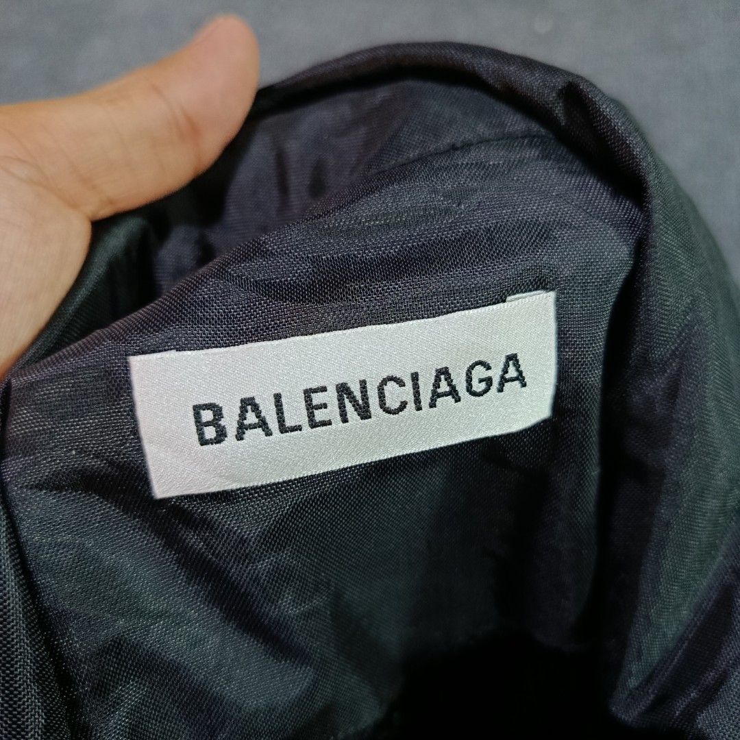 Balenciaga script combination nylon and denim ❗ (Category: Coats, Jackets and Outerwear) located in Kiblawan. Submitted by joey012602 (Listing ID 1469589023, Image 3). Description: Balenciaga Big size 3XL - 27-32 dimension Very Excellent Condition Davao del sur location ship J&T.