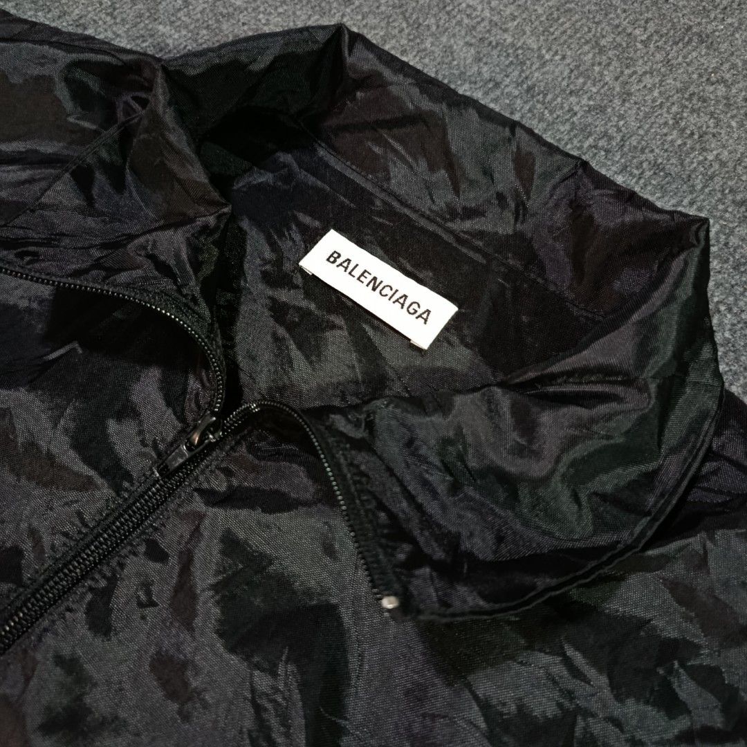 Balenciaga script combination nylon and denim ❗ (Category: Coats, Jackets and Outerwear) located in Kiblawan. Submitted by joey012602 (Listing ID 1469589023, Image 2). Description: Balenciaga Big size 3XL - 27-32 dimension Very Excellent Condition Davao del sur location ship J&T.