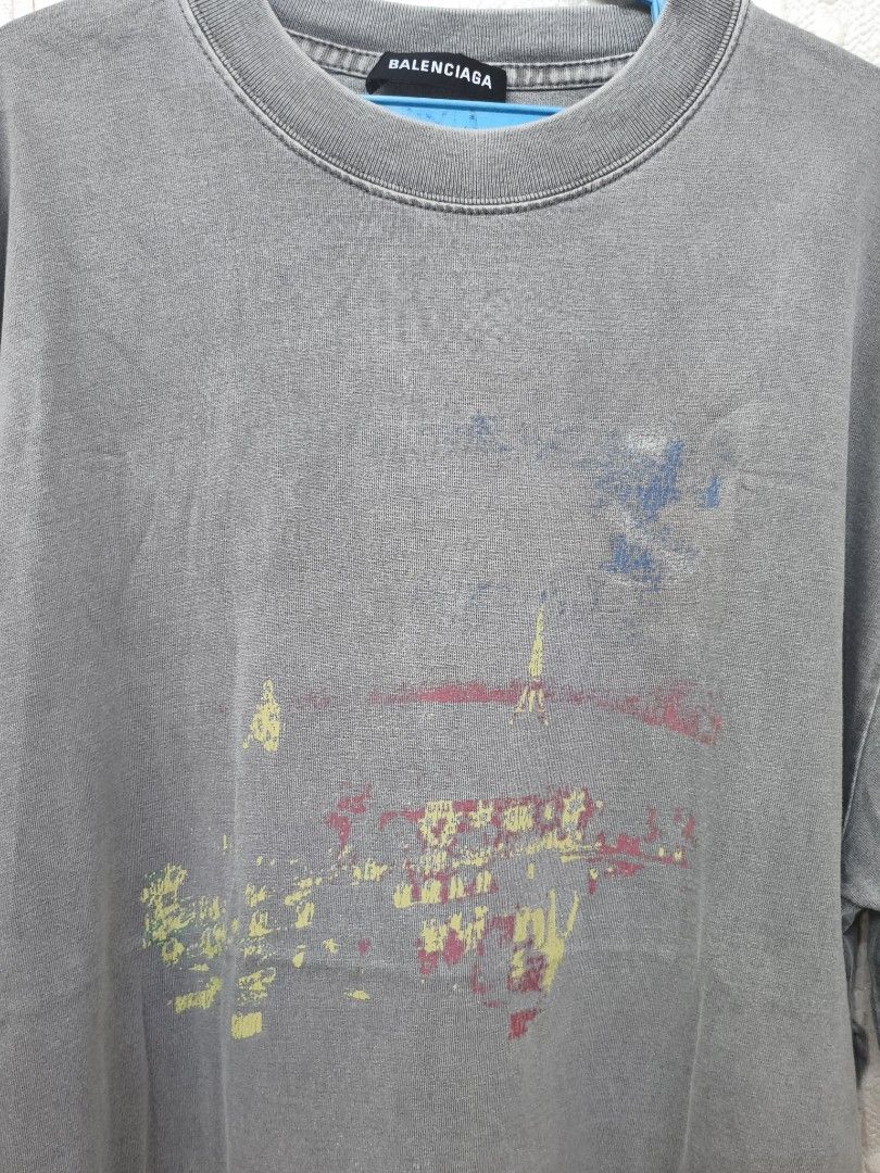Balenciaga Washed Distressed Paris Night (Category: Tshirts & Polo Shirts ) located in Cebu City. Submitted by south_thrift (Listing ID 1469619019, Image 2). Description: 23" X 28" Dimensions.