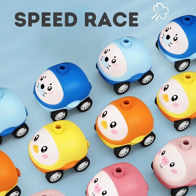 Balloon-Powered Toy Car Set - Pig, Seal or Duck, Pump & Astronaut Toy ...