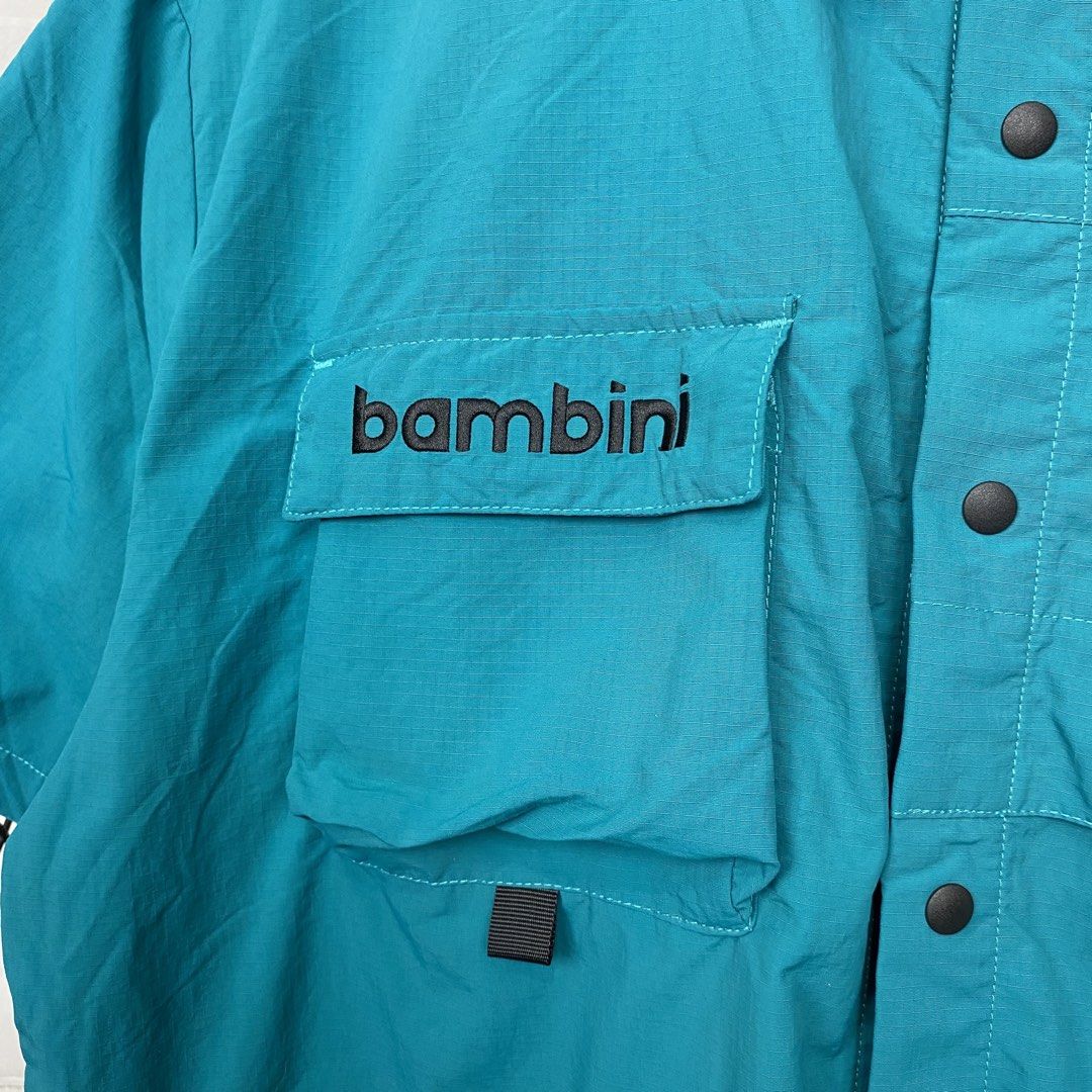 Bambini Tactical Camper Button-Down (Category: Tshirts & Polo Shirts ) located in Cebu City. Submitted by cebuvntgvibes (Listing ID 1469667942, Image 3). Description: 22W x 28L (L-XL) . Deadstock condition. Mulitple zipper pockets. Mini velcro chest pocket. Boxy fit. No issue. . Mine ₱950+sf.