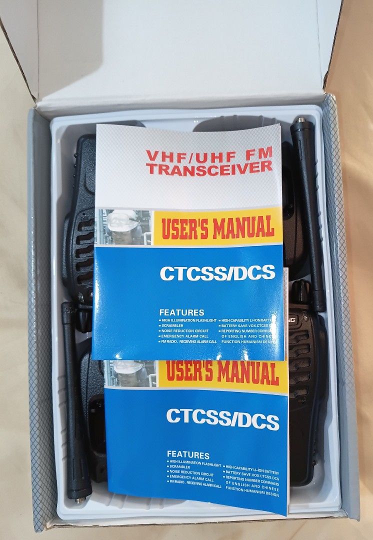 Baofeng portable two way radio (Category: Walkie-Talkie) located in Quezon City. Submitted by fema1371 (Listing ID 1469657074, Image 2). Description: only used once like new location proj 8 edsa balintawak fema road bgy bahay toro q c. buyer schedules and pays for lalamove or grab pymnt gcash.