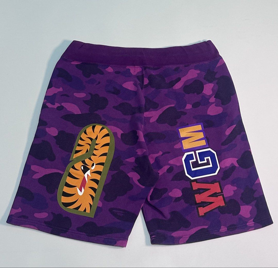Bape Bapeshark Short Purple Camo (Category: Announcements) located in Cagayan de Oro. Submitted by _thriftcultureph (Listing ID 1469713062, Image 2). Description: Bape Bapeshark Short Purple Camo Guaranteed Authentic ( Money back if Fake ) Size large Excellent Condition Flaws: Minor Hairline .
