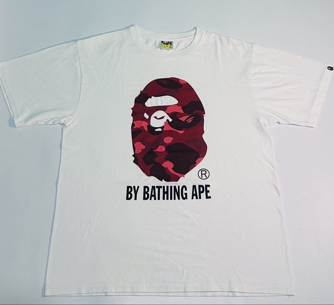 Bape Big Head Red Camou Tee (Category: Announcements) located in Cagayan de Oro. Submitted by _thriftcultureph (Listing ID 1469708303, Image 1). Description: Bape Bighead Red Camou Tee Guaranteed Authentic ( Money Back If fake ) Size xl Excellent Condition No flaws.