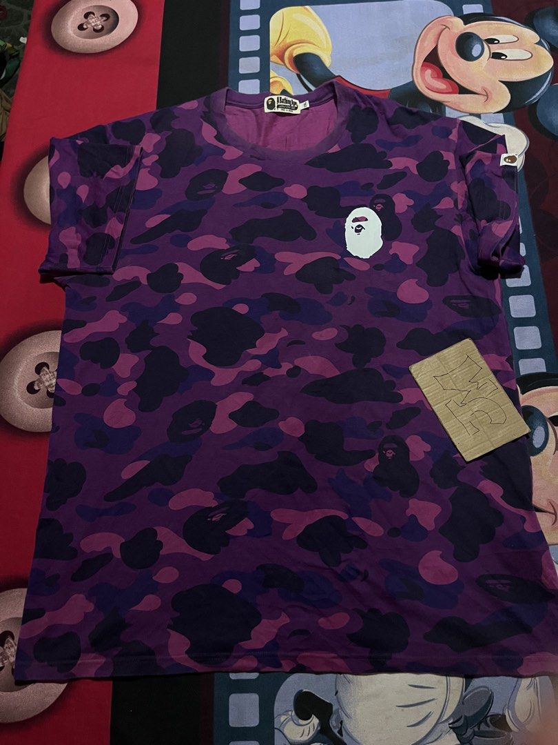 Bape camou ahirt (Category: Tshirts & Polo Shirts ) located in Iligan City. Submitted by weepescorner (Listing ID 1469711907, Image 1). Description: Fits XL 23x30.