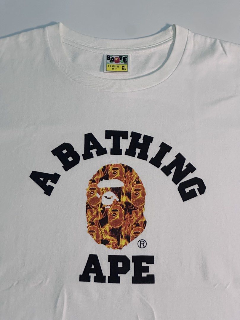 Bape Flame College Tee (Category: Announcements) located in Cagayan de Oro. Submitted by _thriftcultureph (Listing ID 1469707683, Image 2). Description: Bape Flame College Tee Guaranteed Authentic ( Money Back iF fake ) Size Xl Excellent Condition No Flaws .